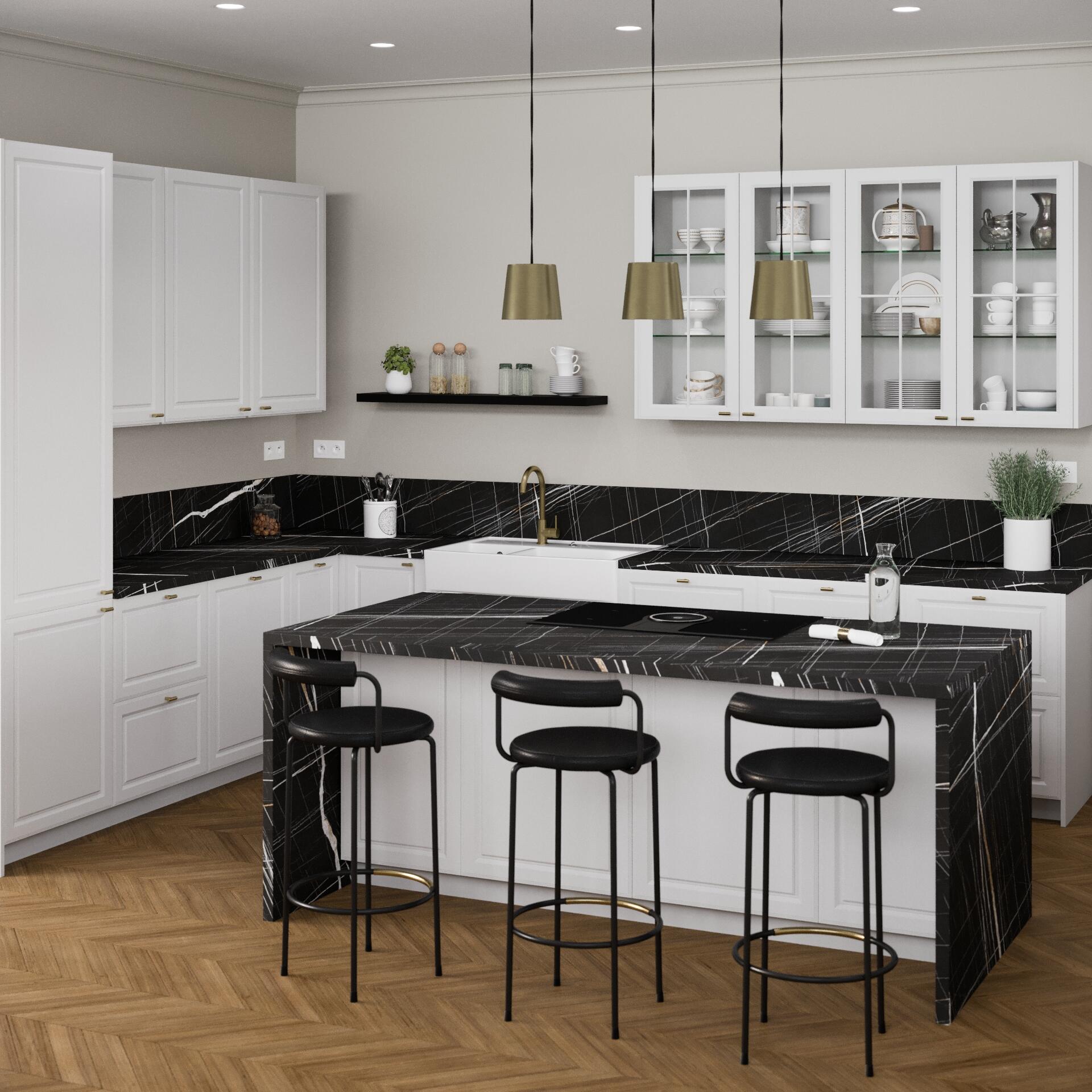 Mensola a muro SPACEO dritto in mdf L 115 x P 23.5 cm nero - 7