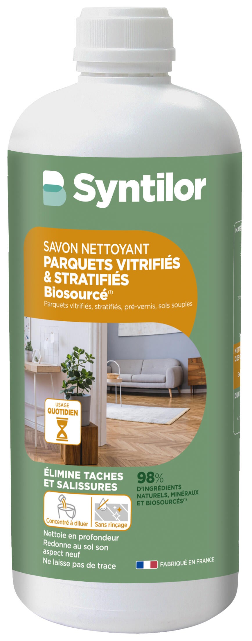 Nettoyant Tout Parquet : Stratifié, Cirés 1L – Produit Ecologique & Efficace à La Propolis D'Abeille – Nourrit & Protège