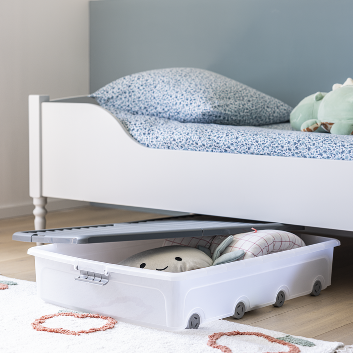 Caja de almacenamiento para dormitorio infantil.