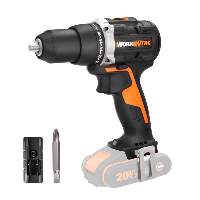 Perceuse-visseuse Brushless 20V 60Nm WORX - WX102.9 (sans batterie ni chargeur)