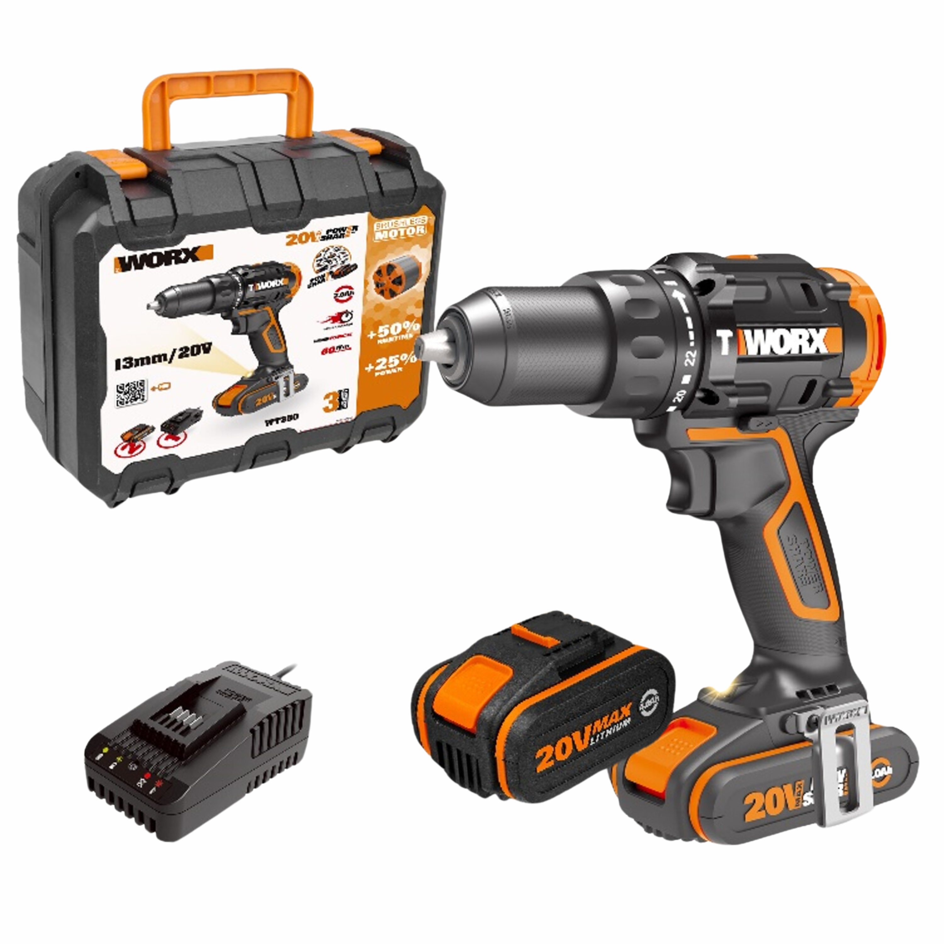 Perceuse à Percussion Sans Fil 20V Brushless – SlammerDrill WX35, Batterie Incluse, Puissance Et Liberté