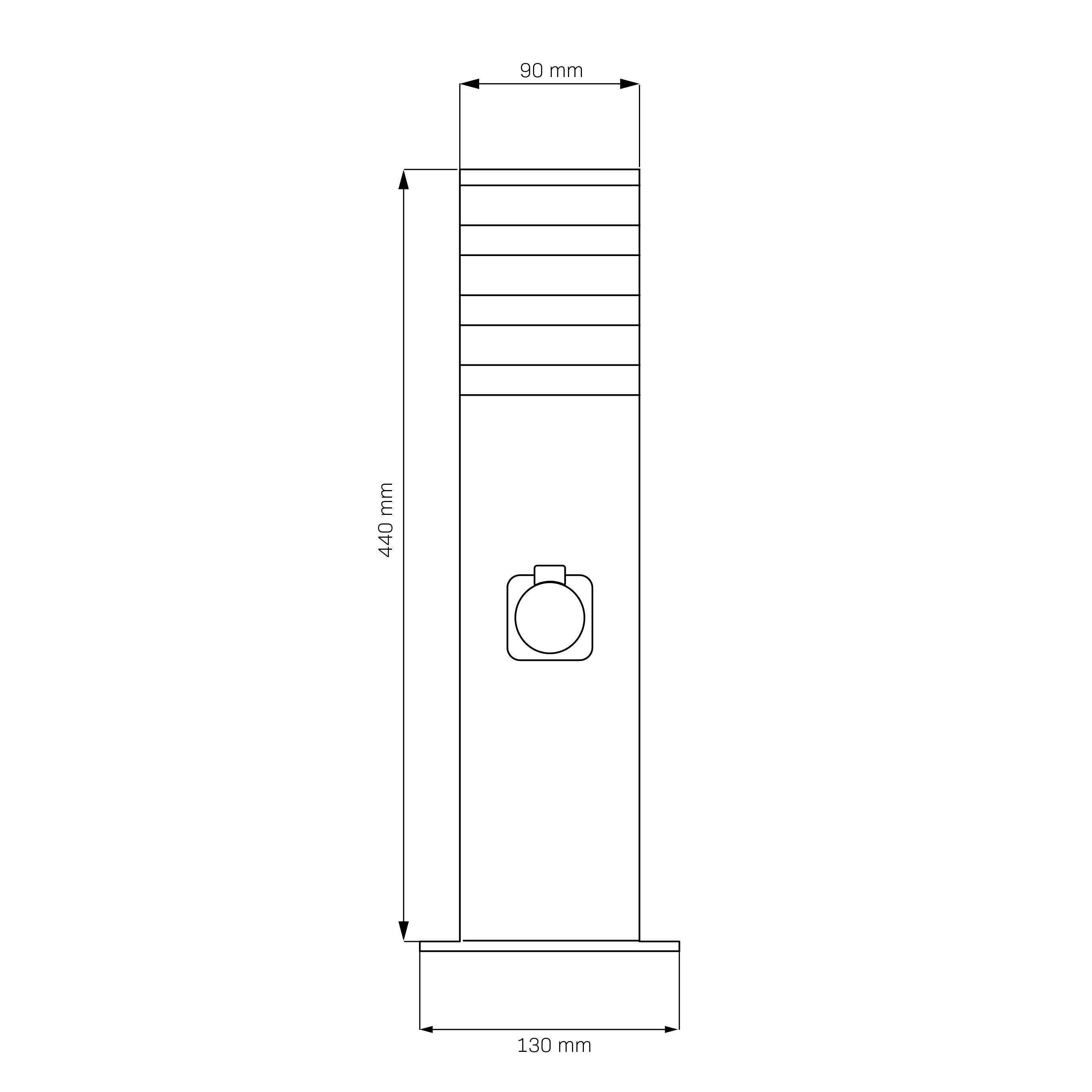 Lampa zewnętrzna ogrodowa słupek Teksas E27 74 cm grafit IP44 Goldlux - 6