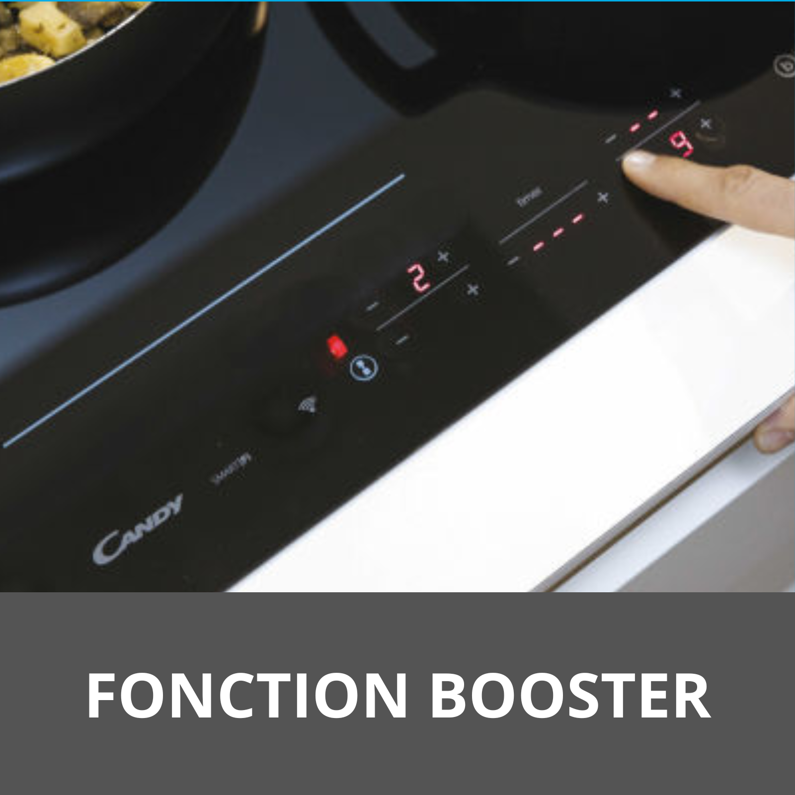 Plaque vitrocéramique 3 feux CANDY CHK63CT Noir - 2