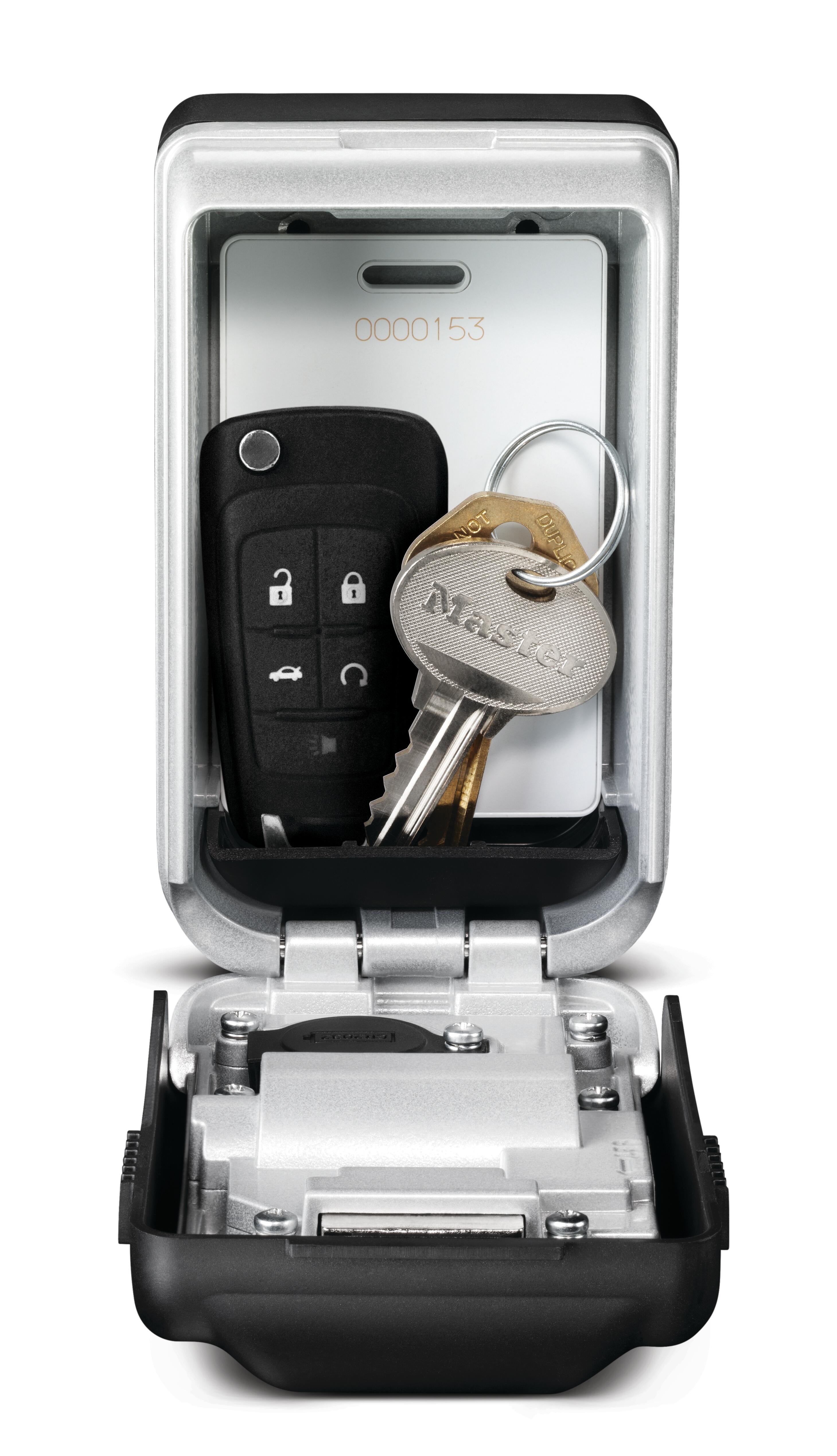 Boîte à clé sécurisée cadran lumineux à fixer H.14,6 x l.10,6 x P.5,3 cm - MASTER LOCK 5425EURD - 2