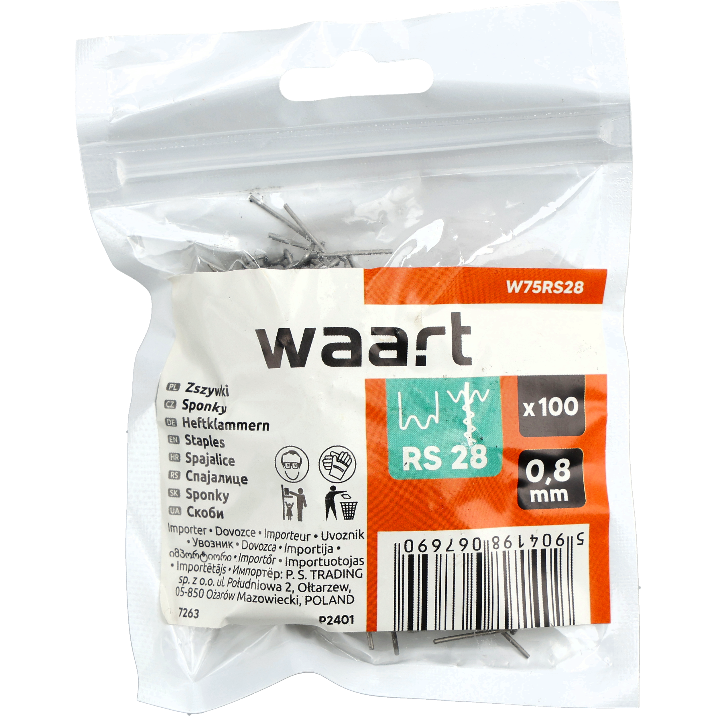 Zszywki do plastiku duże 0,8mm 100 szt. WAART