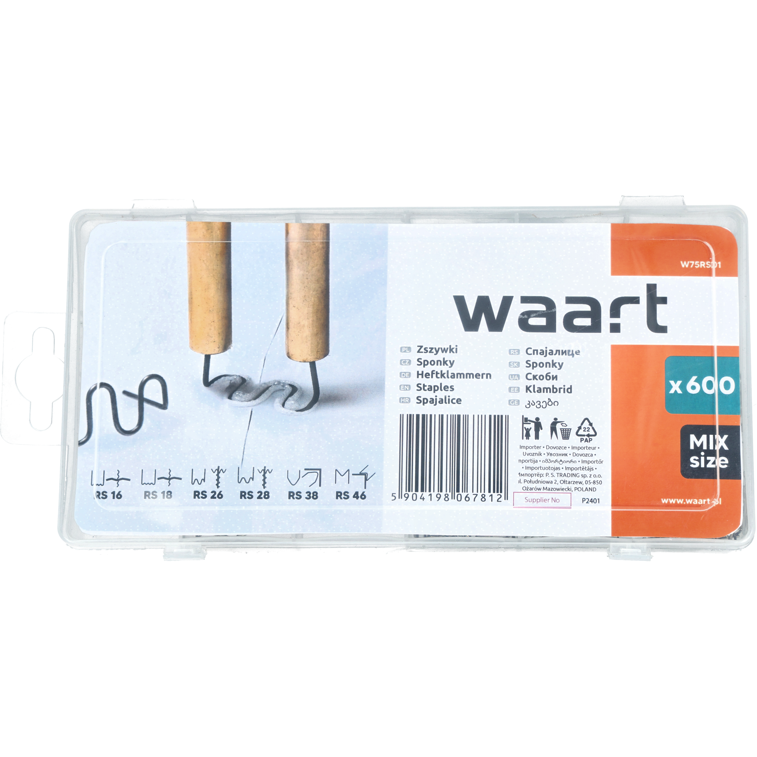 Zszywki do plastiku 600 szt. WAART