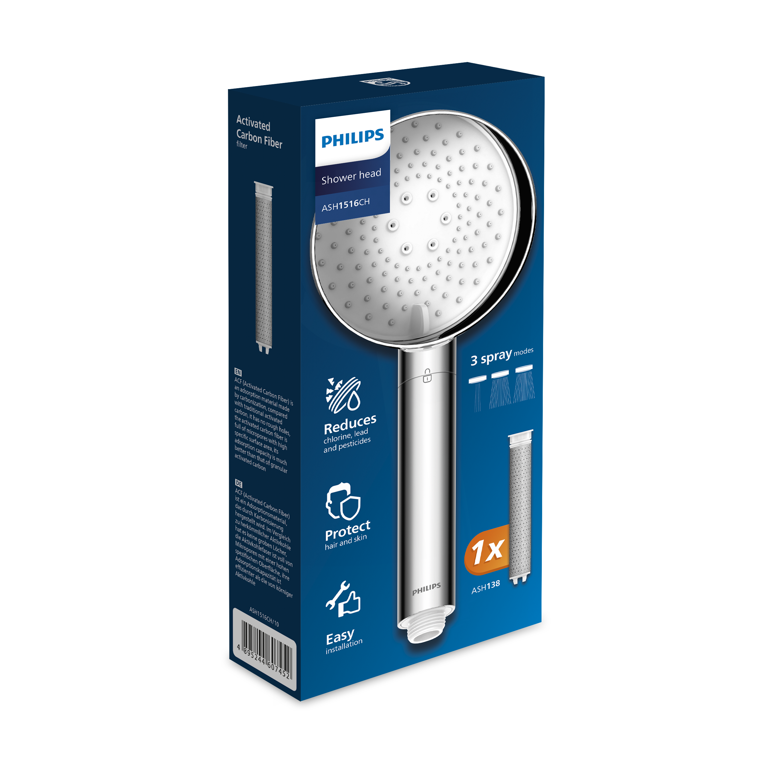 Słuchawka prysznicowa filtrująca wodę ASH1516CH PHILIPS - 3