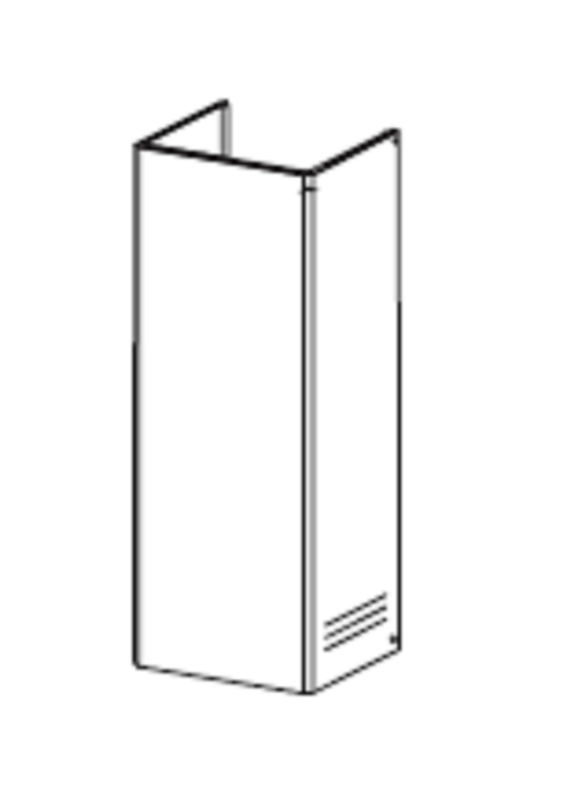 Schachtverlängerung Für Dunstabzugshauben – 990 Mm, Edelstahl, Für Franke Swing/Quadra