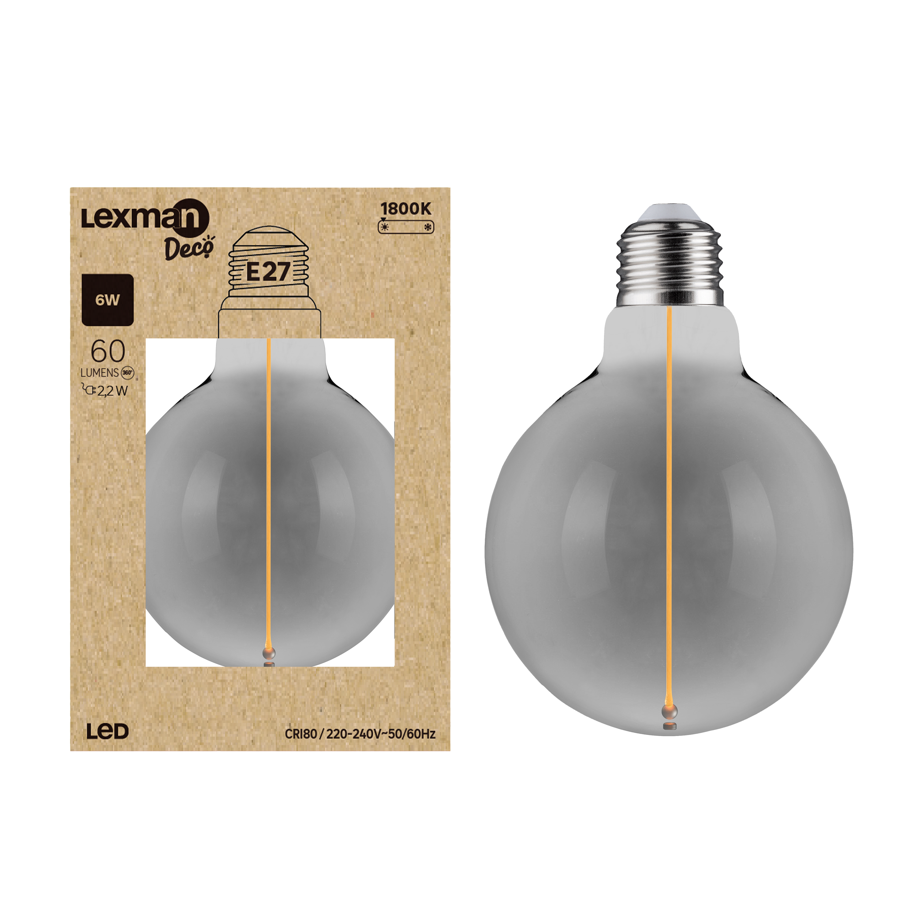 Żarówka  szkło Przydymiony LEXMAN - 4