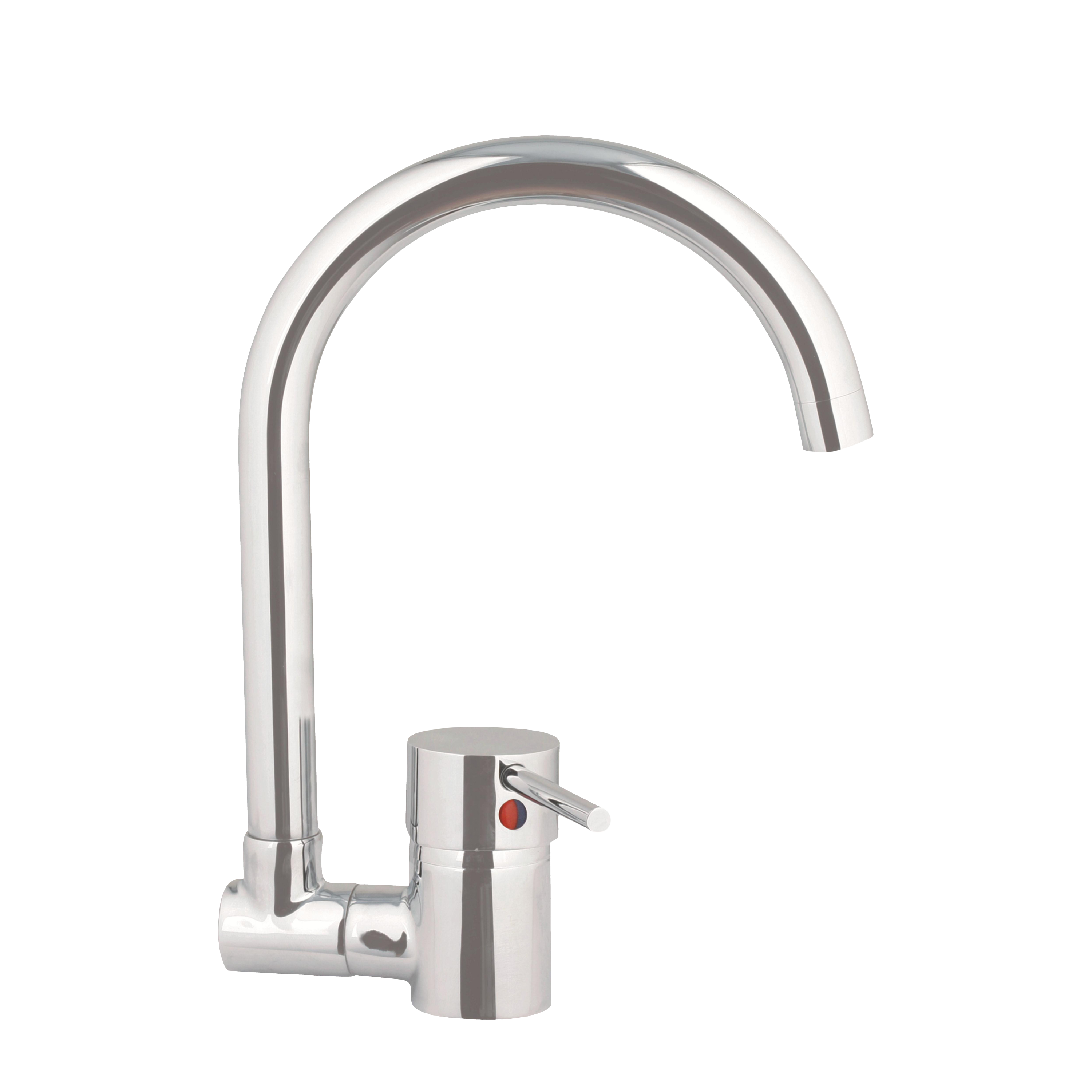 Grifo de cocina monomando con caño abatible delinia janina cromado