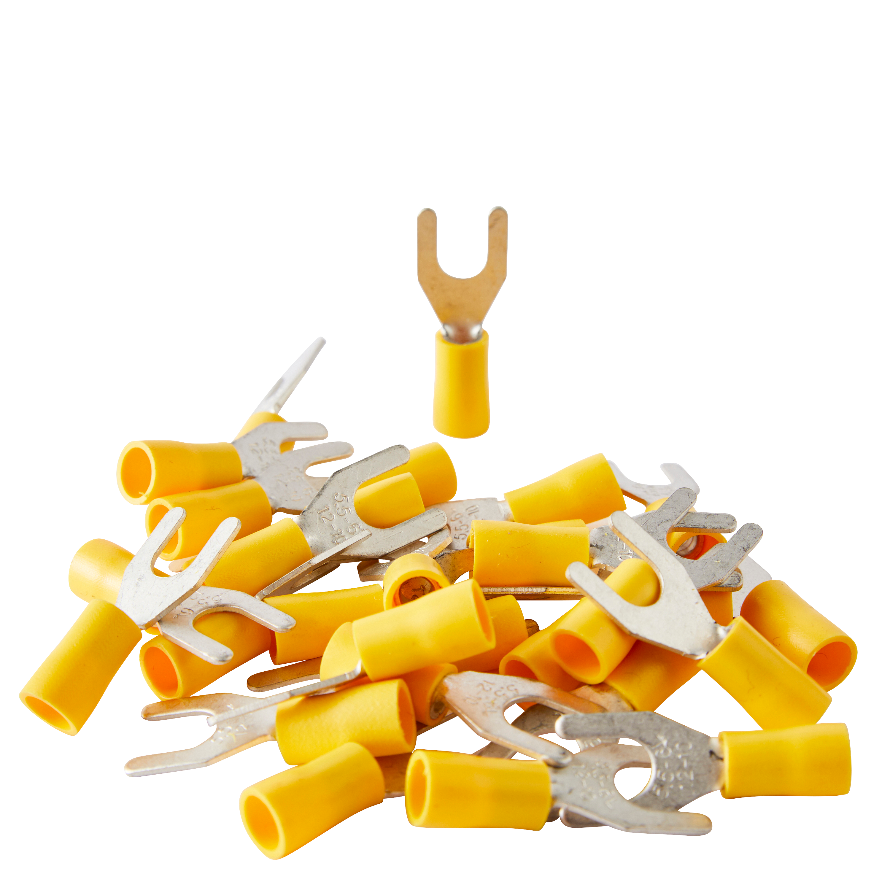 Końcówka przewodu widełkowa 4 - 6 mm M6 Żółta 50szt. LEXMAN