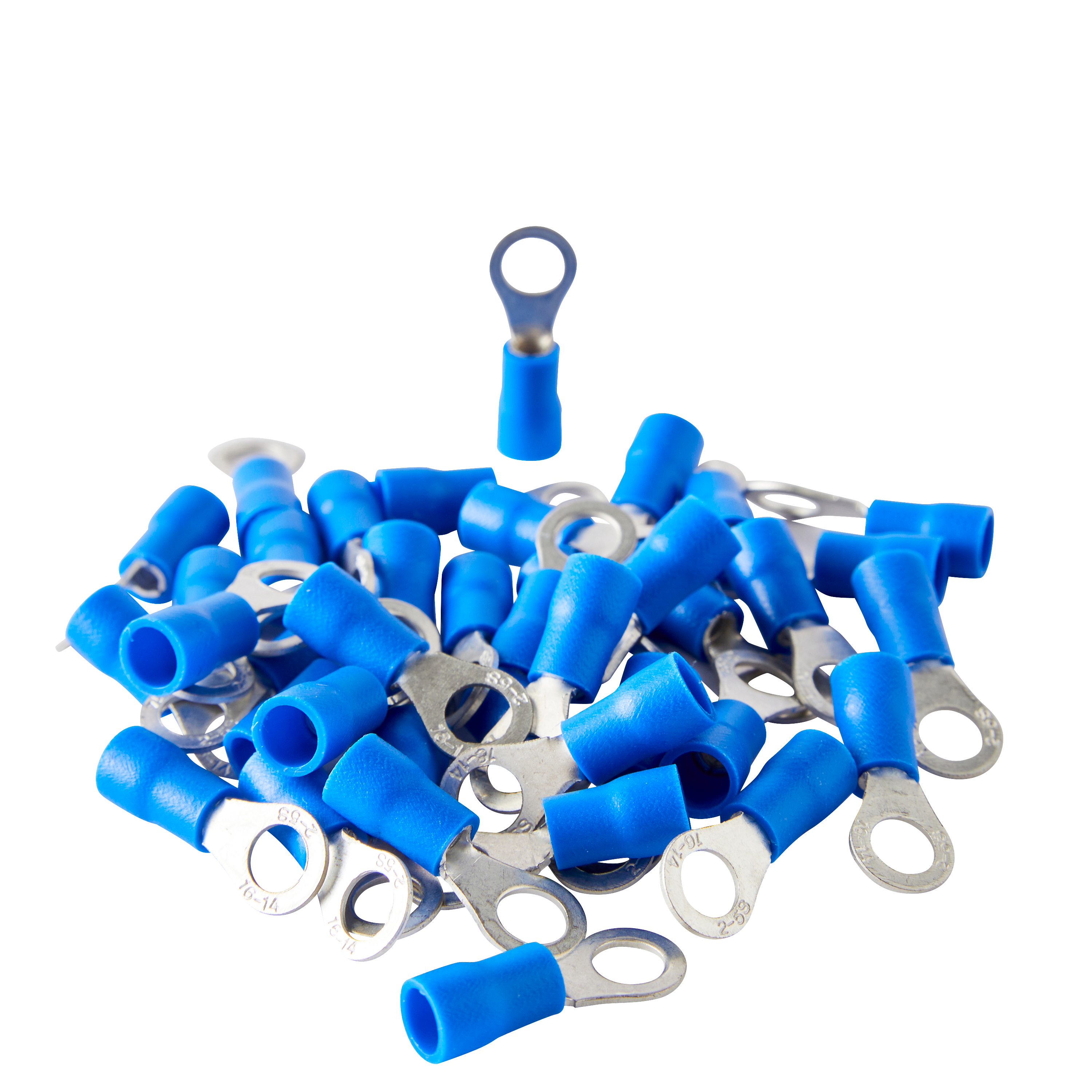 Końcówka przewodu oczkowa 1.5 - 2.5 mm Niebieska 50szt. LEXMAN