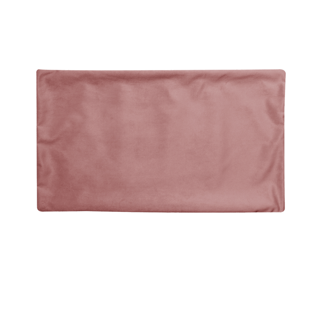 Funda de cojín rectangular Tony terciopelo liso rosa bistro con cremallera overlock y cosido INSPIRE 30 x 50 cm