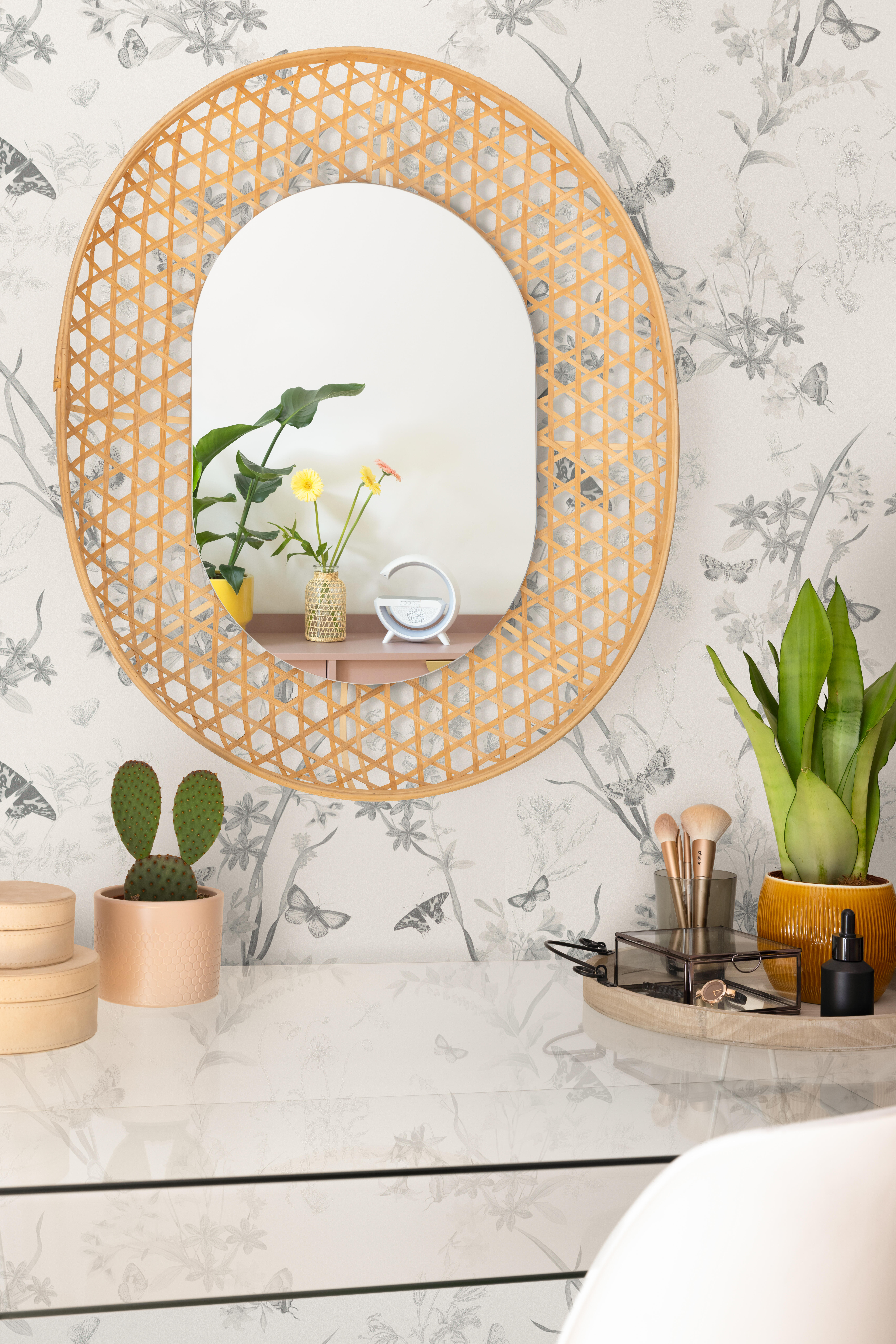 Wazon szklany opleciony sznurkiem LWZ-29 wys. 20 cm - 6