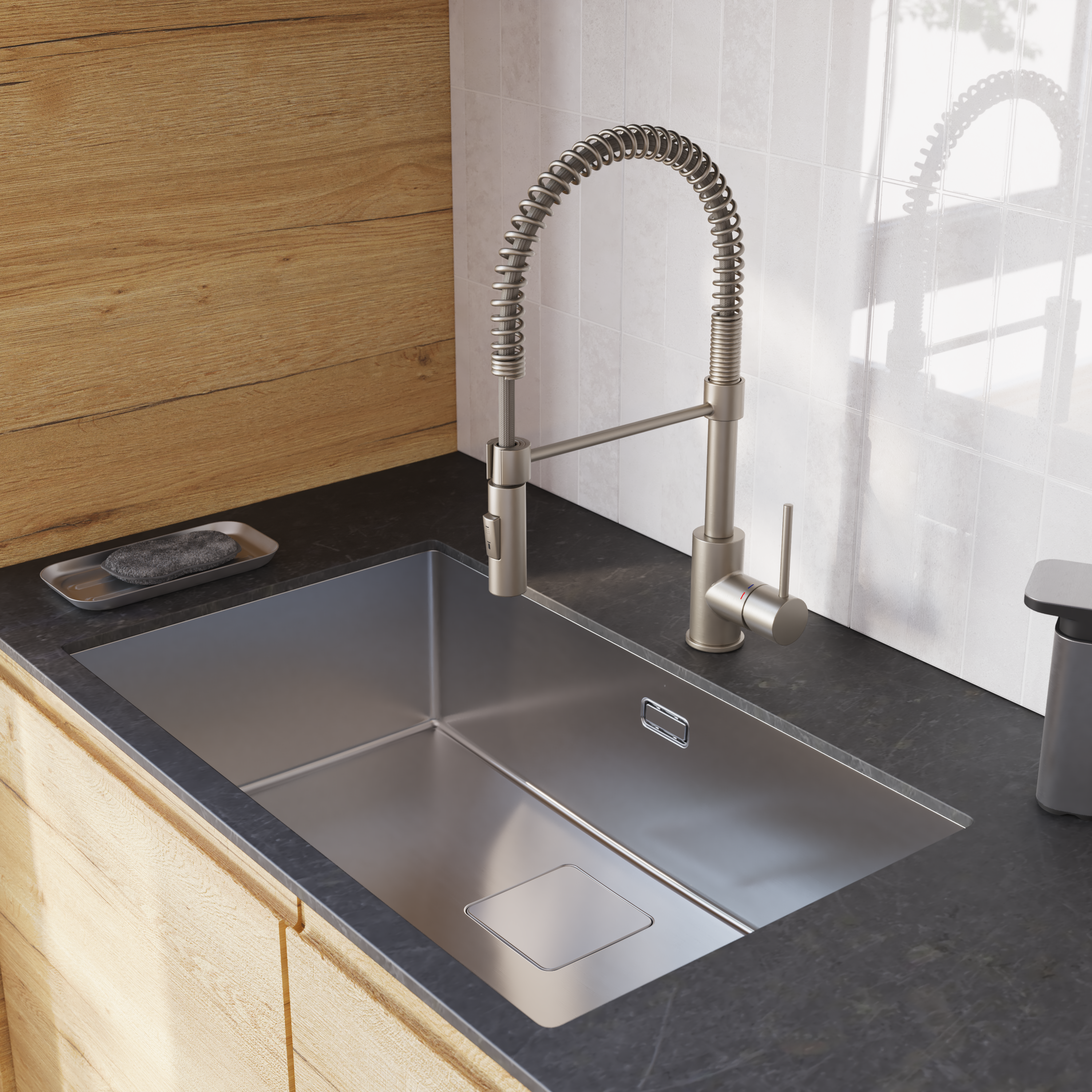 Lava-louça 1 cuba sem escorredor 75 x 45 cm inox cinza Delinia Michigan XXL - 5