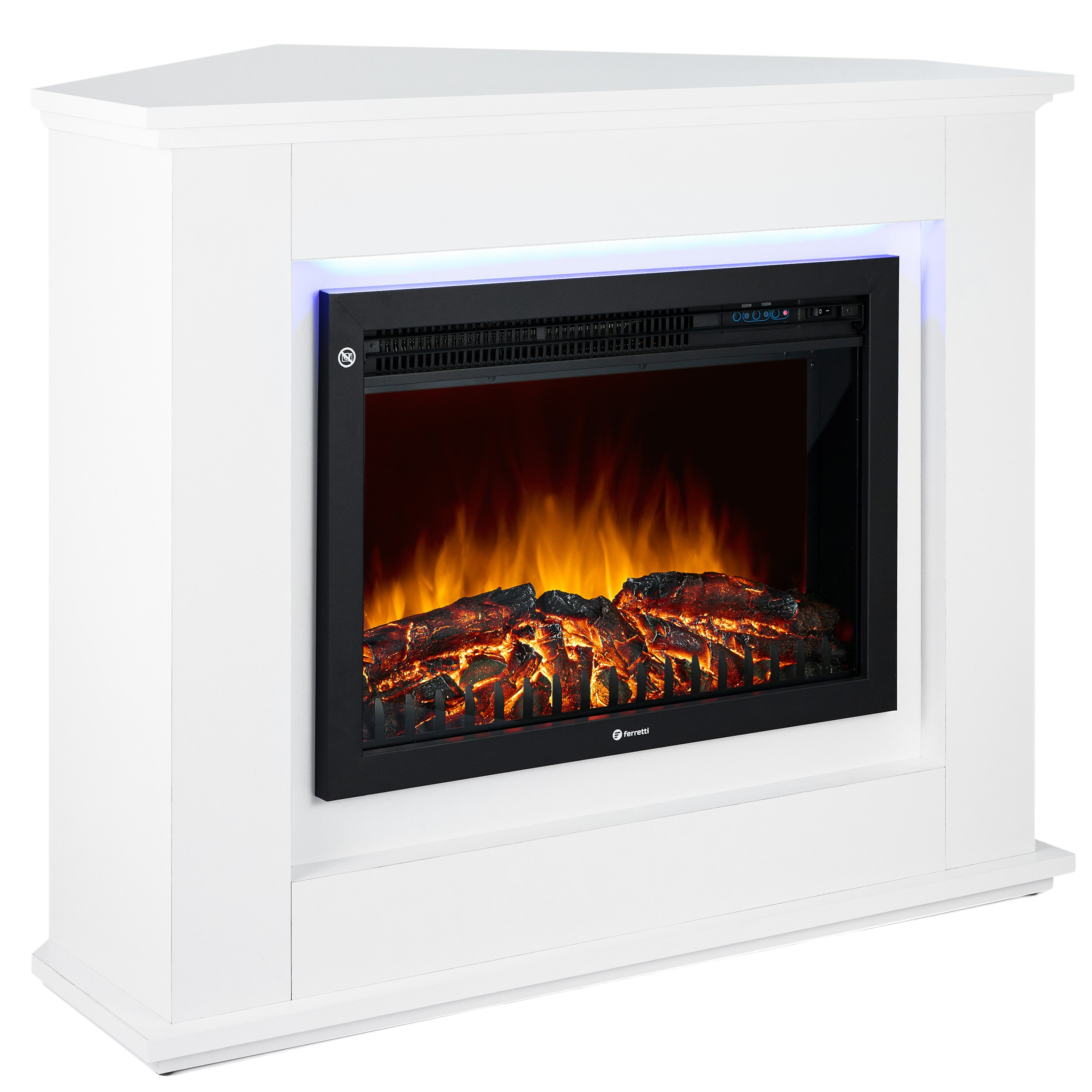 Kominek elektryczny narożny DANTE 2000 W FERRETTI