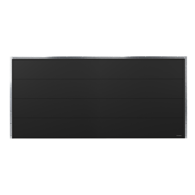 Brama garażowa segmentowa (na dwa samochody) z napędem 5000x2250 mm Czarna Nobla Wiśniowski