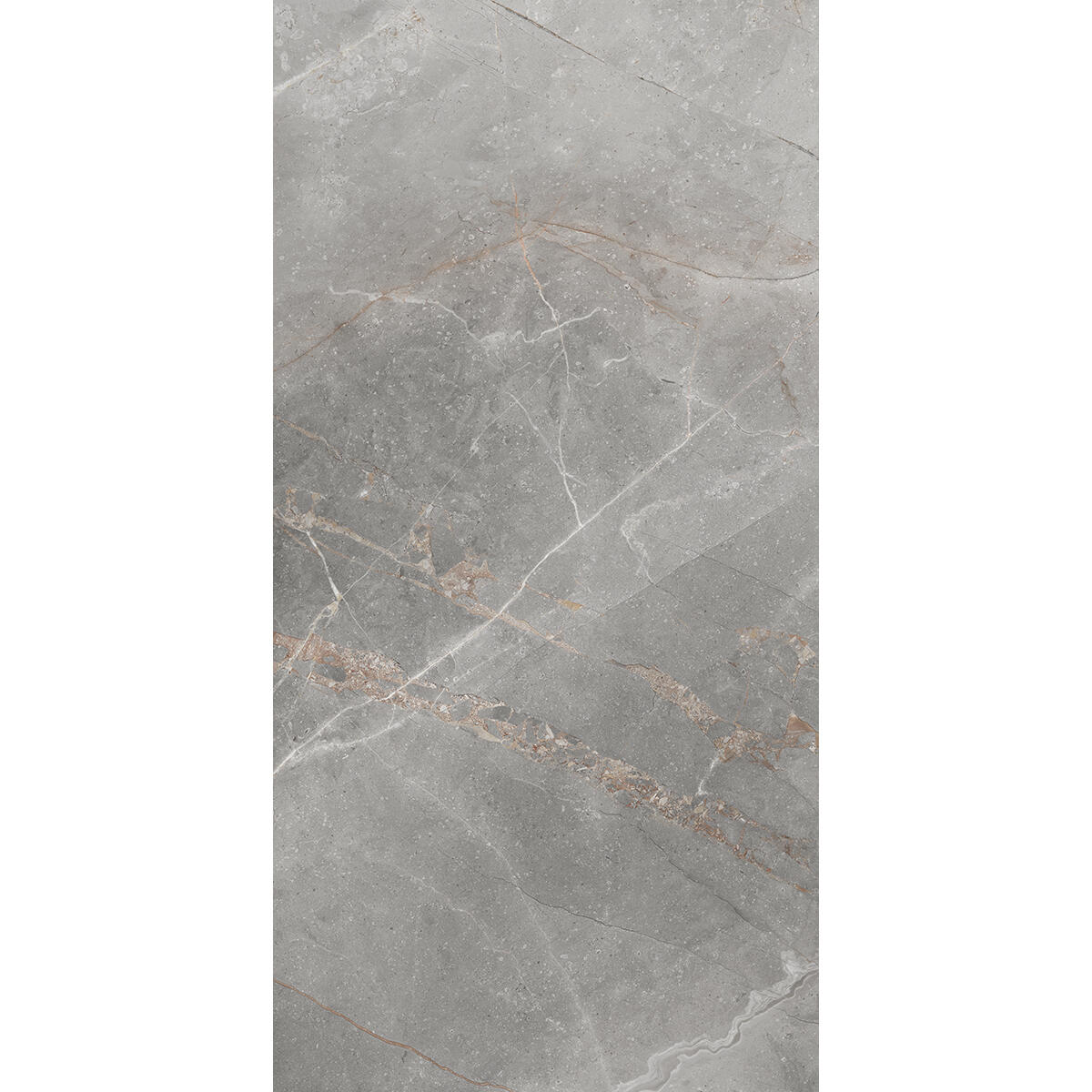 Piastrella da pavimento interno 60 x 119.8 cm Sp. 7.4 mm rettificato Elite in gres porcellanato smaltato grigio argento marmorizzato opaco traffico intenso (pei 4/5) R9 1.44 mq - 5