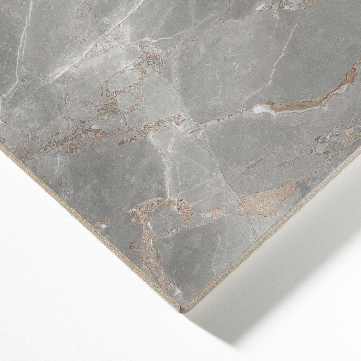 Piastrella da pavimento interno 60 x 119.8 cm Sp. 7.4 mm rettificato Elite in gres porcellanato smaltato grigio argento marmorizzato opaco traffico intenso (pei 4/5) R9 1.44 mq - 7