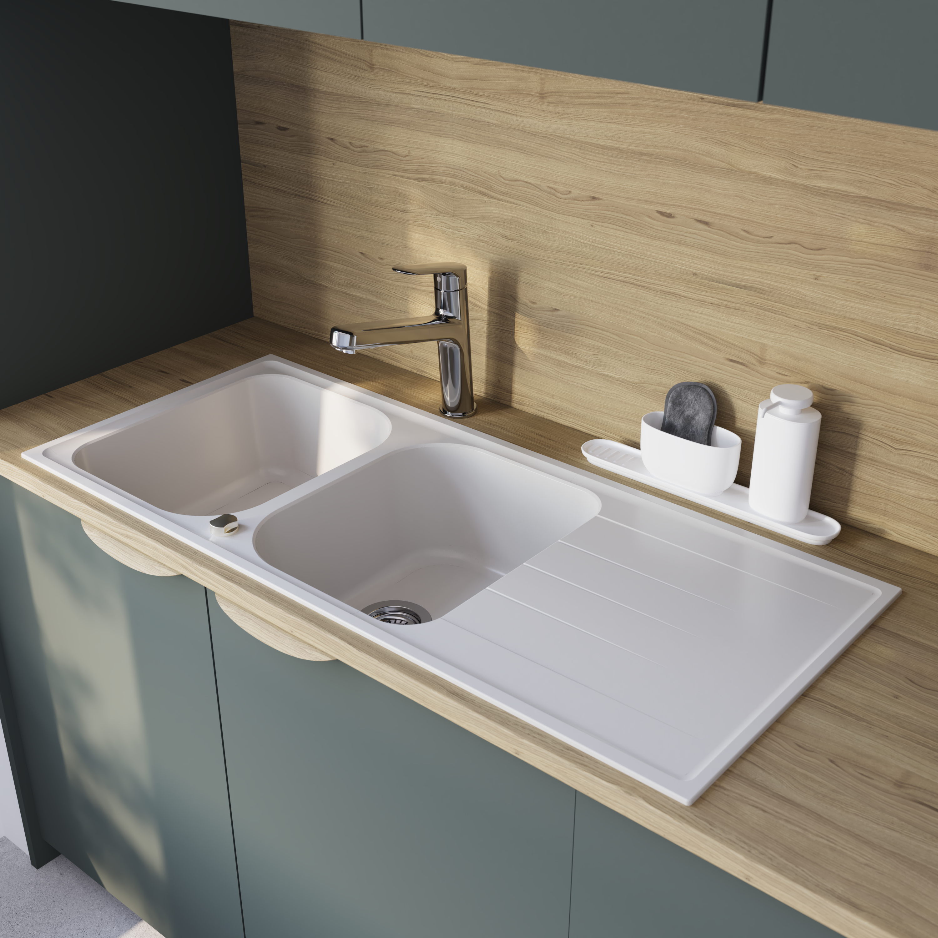 Lava-louça Delinia semidueto elbe 100x50cm branco - 15