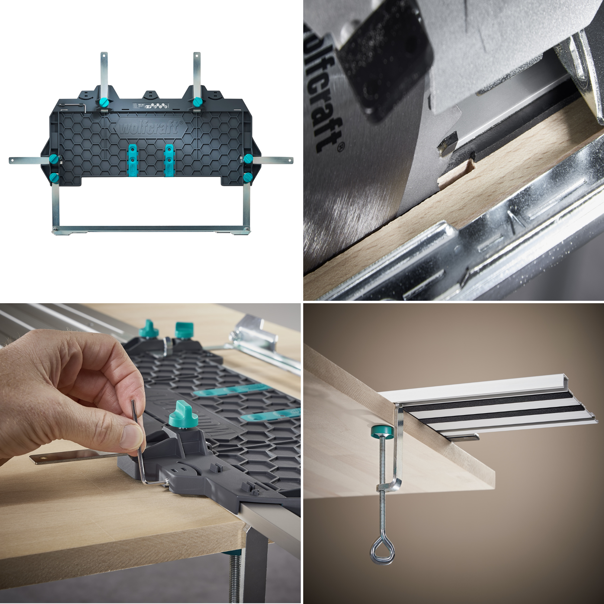 Rail de guidage WOLFCRAFT FKS 145 pour scies circulaires, 145 cm - 5
