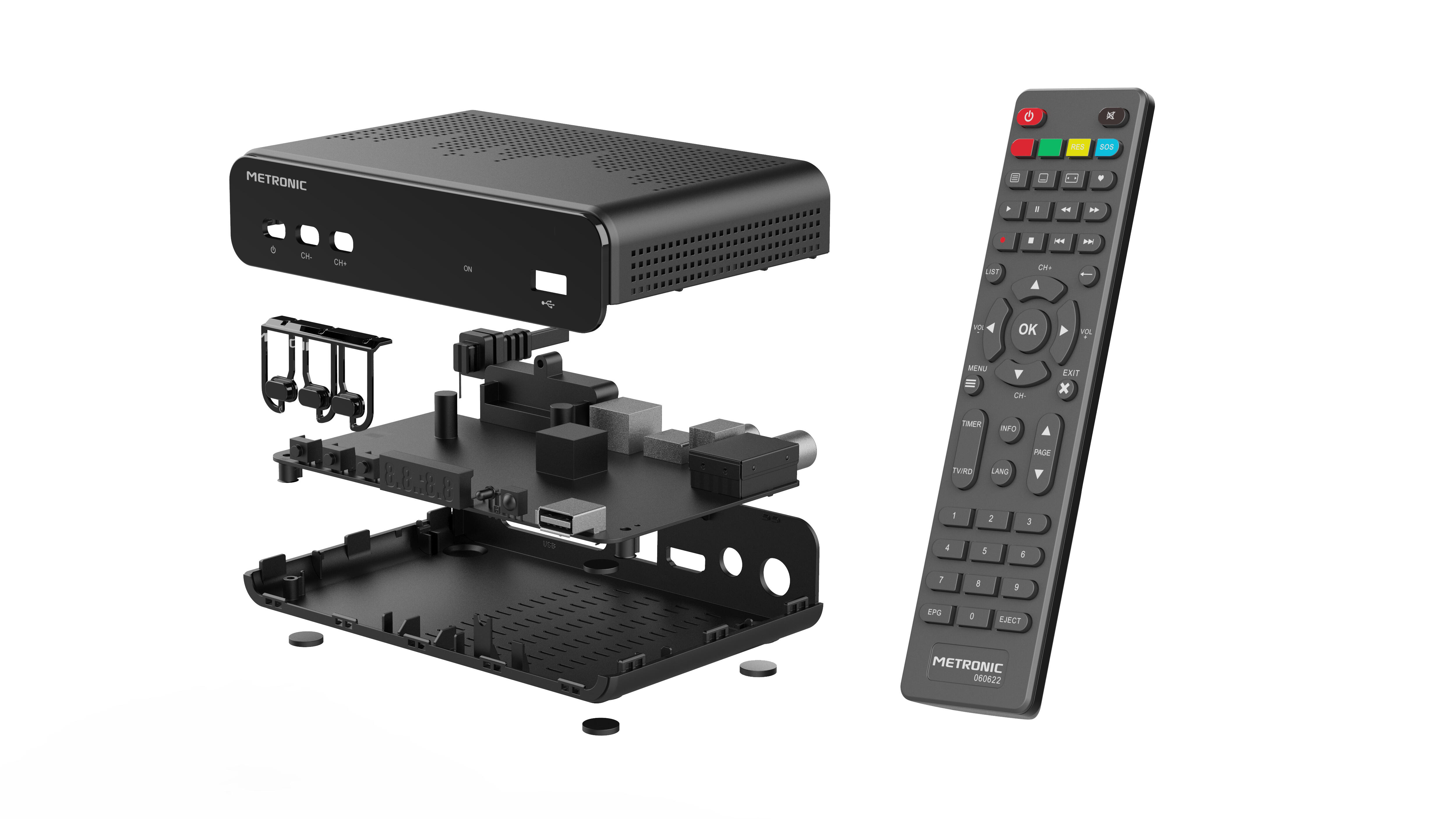 Décodeur TNT HD Résolution 4K METRONIC - 6