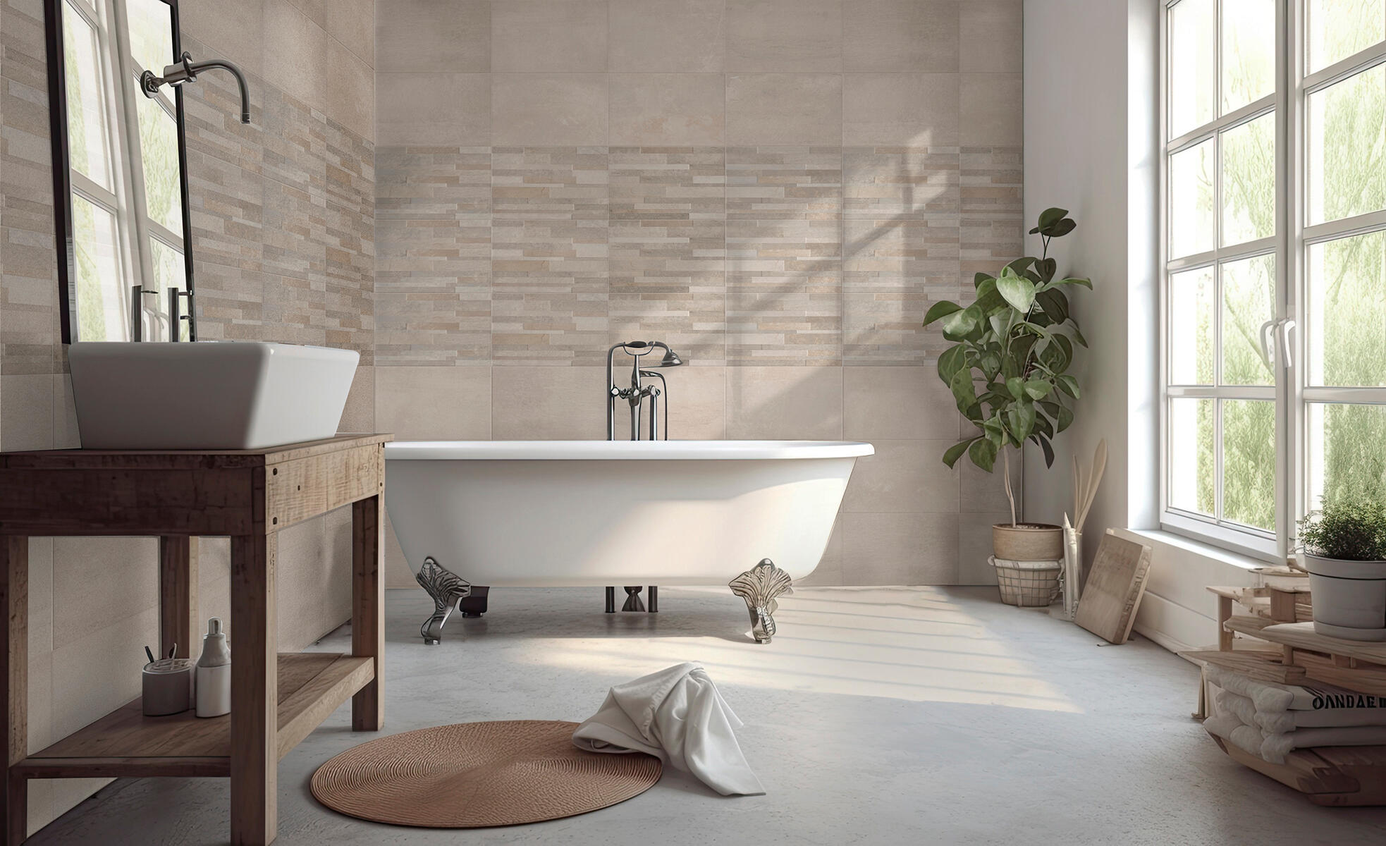 Piastrella da rivestimento interno 25 x 40 cm Sp. 6 mm Walk in maiolica smaltato beige opaco traffico medio forte (pei 3/5) 2 mq - 6