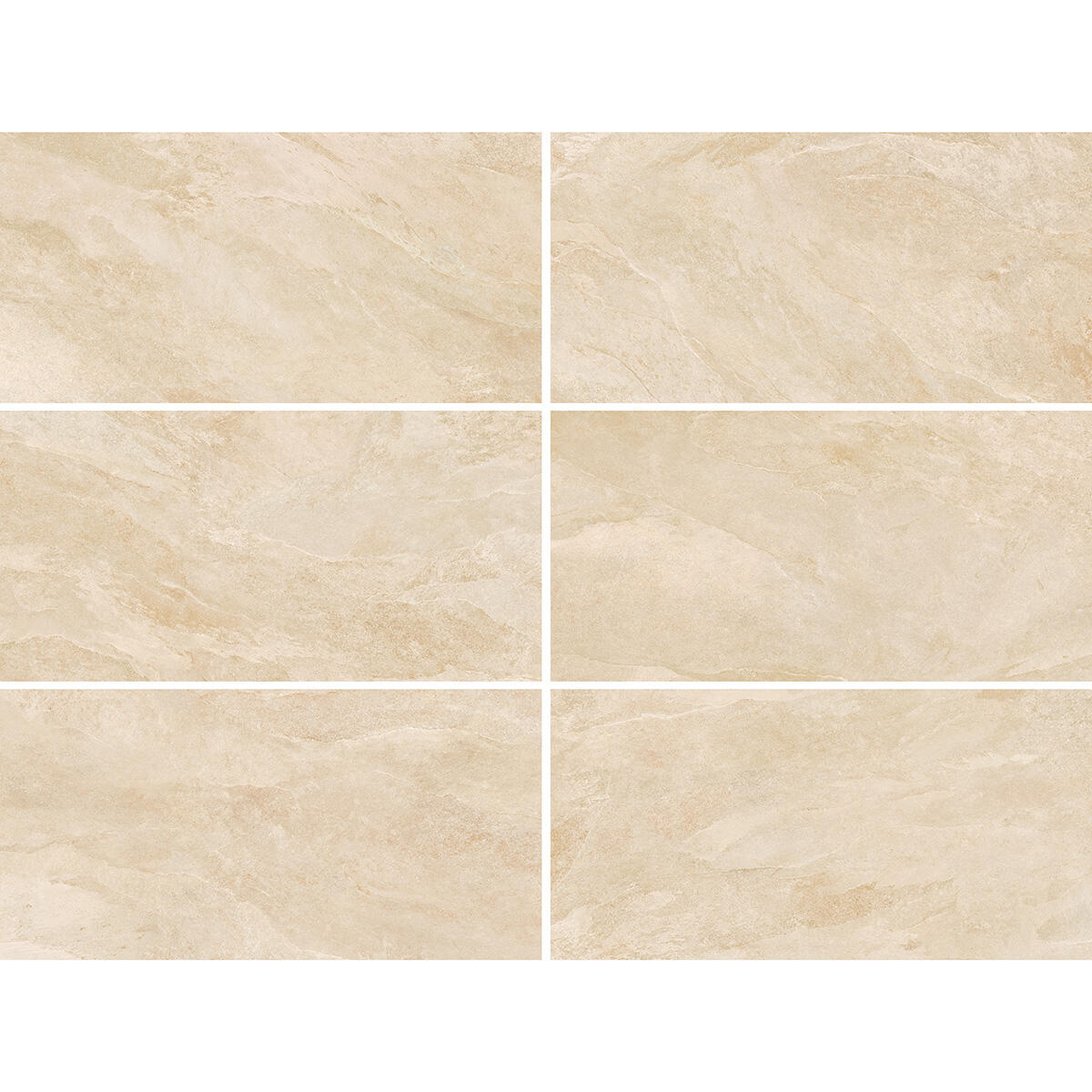 Piastrella da pavimento e rivestimento interno 60 x 119.8 cm Sp. 7.4 mm rettificato Vals-Stone in gres porcellanato smaltato beige opaco traffico intenso (pei 4/5) R9 1.44 mq - 8