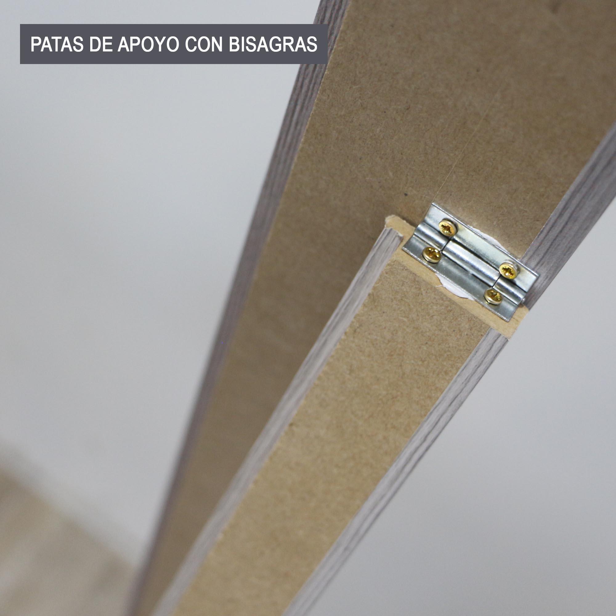 Espejo enmarcado con pie (suelo) rectangular madera blanco satinado de 50 x 160 cm. Apto para baños. - 4