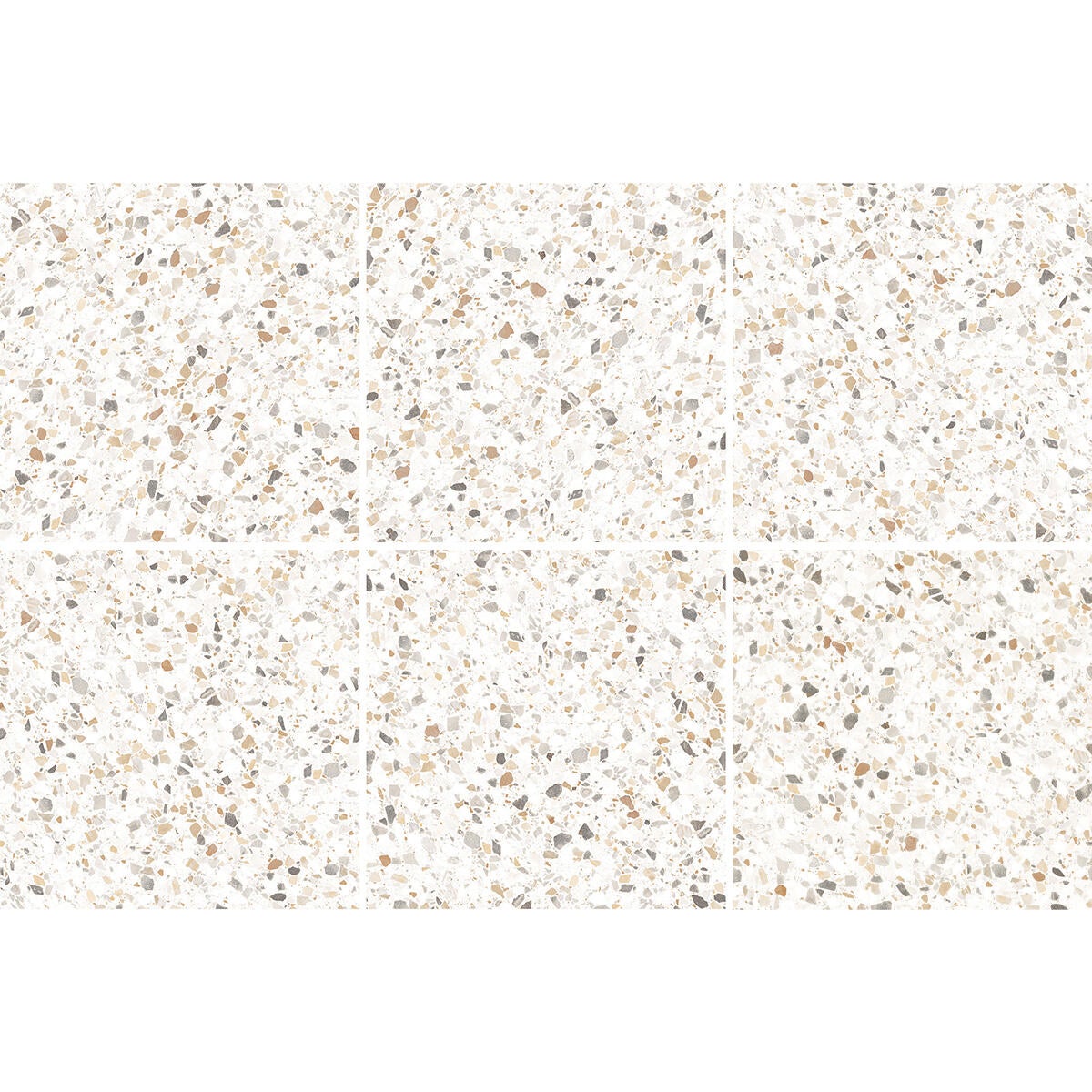 Piastrella da pavimento interno 60 x 60 cm Sp. 7.4 mm rettificato Vals-venice mix in gres porcellanato smaltato multicolore opaco traffico intenso (pei 4/5) R9 1.44 mq - 4