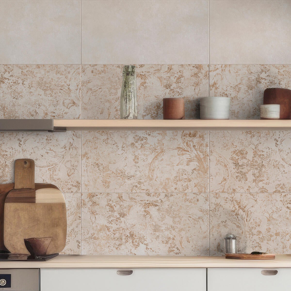 Piastrella da rivestimento interno in maiolica 26.1 x 52.2 cm smaltato beige opaco Vegas Almond traffico medio forte (pei 3/5) Sp. 6.4 mm 2.18 mq - 4