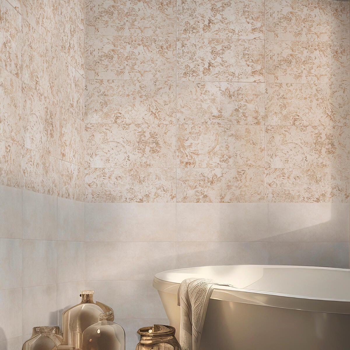 Piastrella da rivestimento interno in maiolica 26.1 x 52.2 cm smaltato beige opaco Vegas Almond traffico medio forte (pei 3/5) Sp. 6.4 mm 2.18 mq - 3