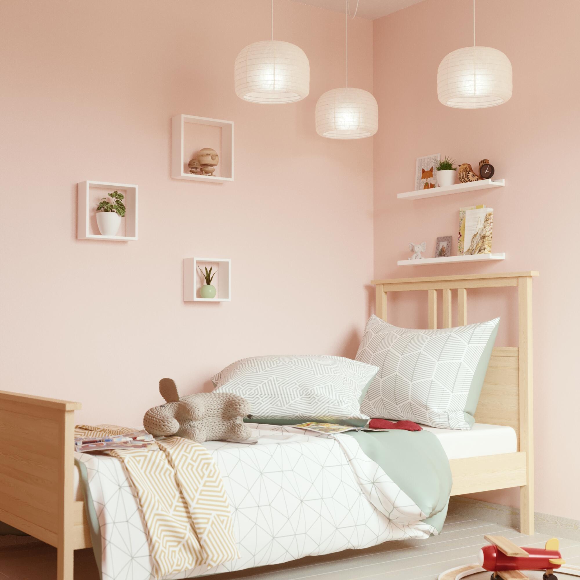 Estante mural en u Spaceo en color blanco de 60x10x4,5 cm y carga máx de 5 kg - 6