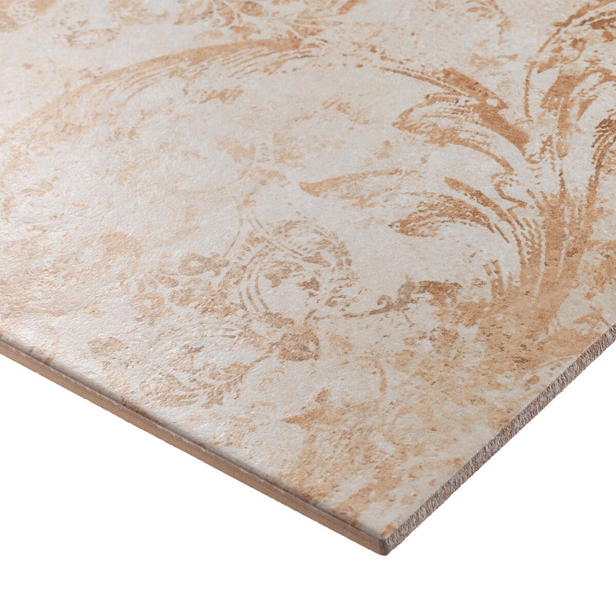 Piastrella da rivestimento interno in maiolica 26.1 x 52.2 cm smaltato beige decorato opaco Vegas Almond Barocco traffico medio forte (pei 3/5) Sp. 6.4 mm 2.18 mq - 8