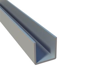 Profil obturateur pour plaque polycarbonate ep. 16 mm gris, L.0.98 m