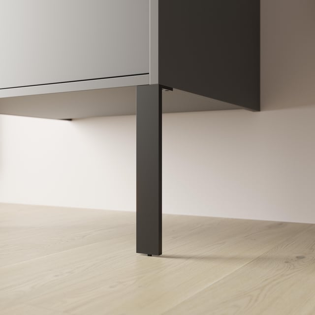 Lot de pieds H.26 cm, noir, Verso