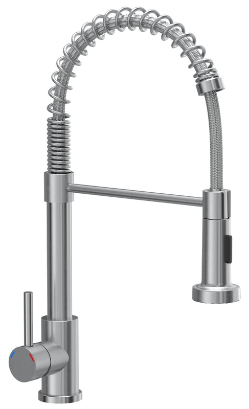 Bateria kuchenna z elastyczną wylewką 44,4 cm Esme Stal Szczotkowana Quadron