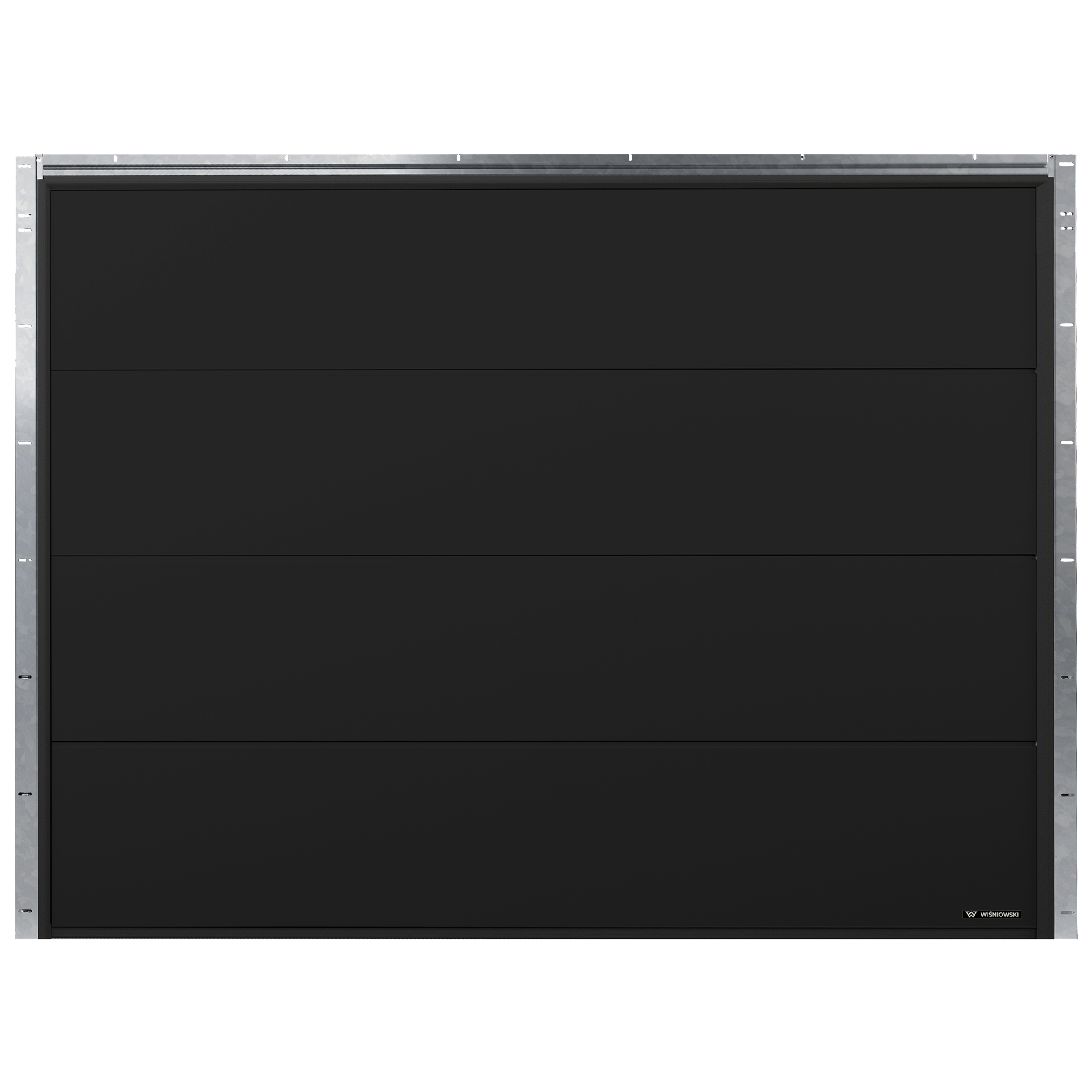 Brama garażowa segmentowa z napędem Nobla Czarna 2500x2250 mm Wiśniowski