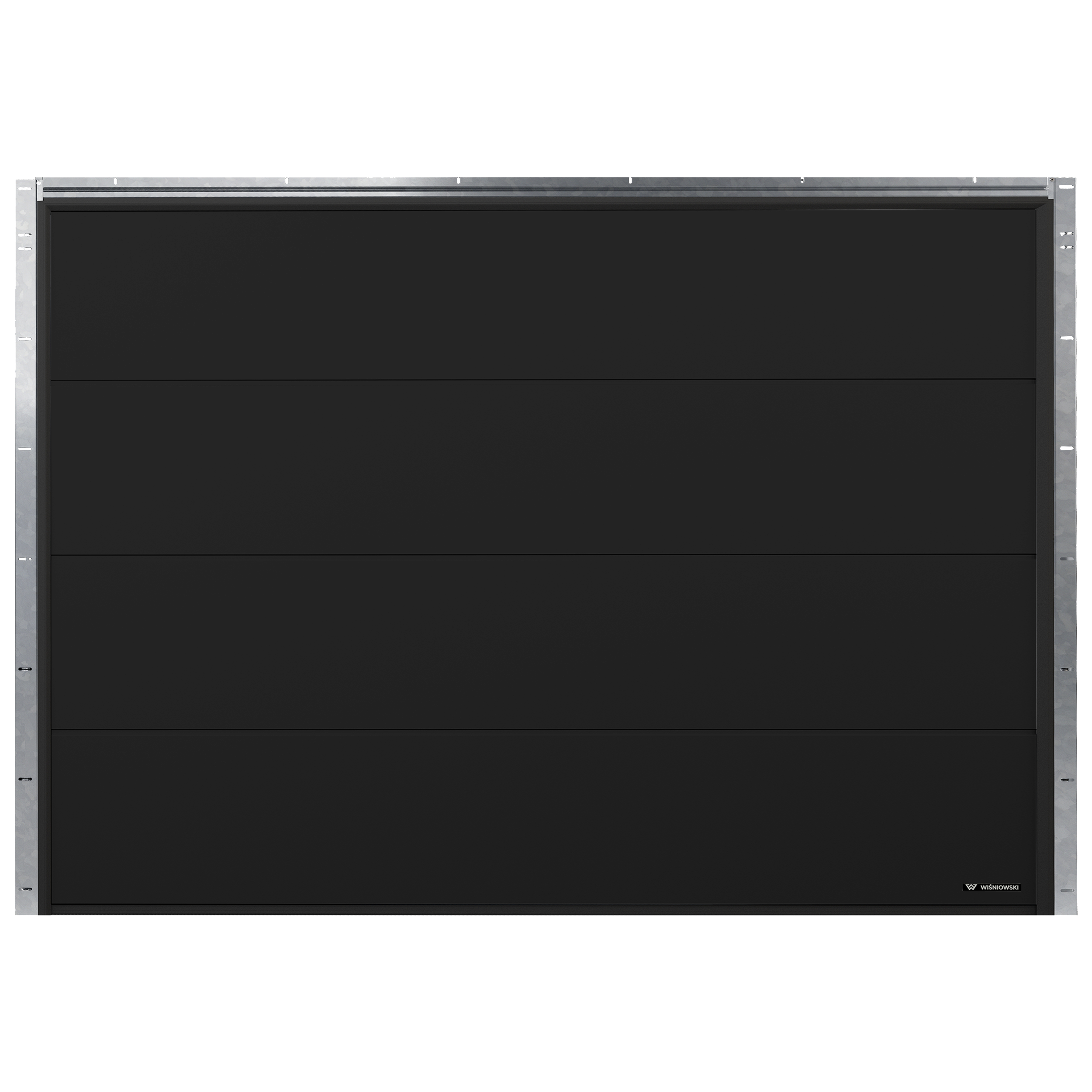 Brama garażowa segmentowa z napędem Nobla Czarna 2500x2125 mm Wiśniowski