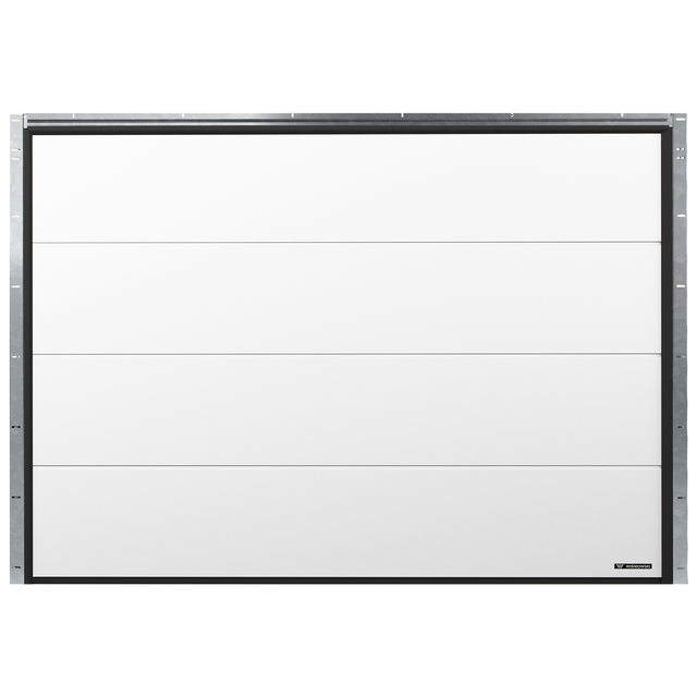 Brama garażowa segmentowa z napędem Nobla Biała 2500x2125 mm Silkl Wiśniowski