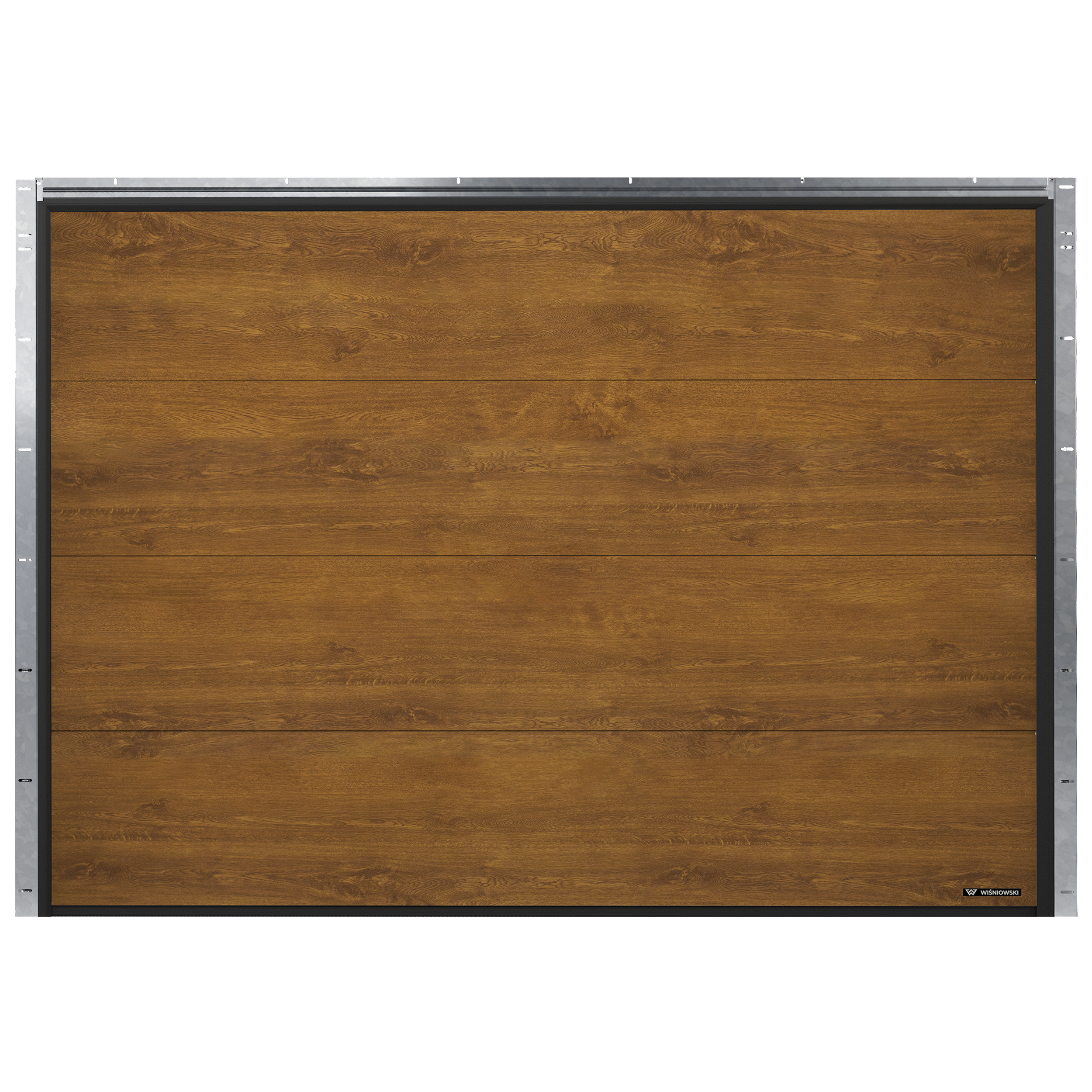 Brama garażowa segmentowa z napędem Nobla Złoty dąb 2500x2125 mm Wiśniowski