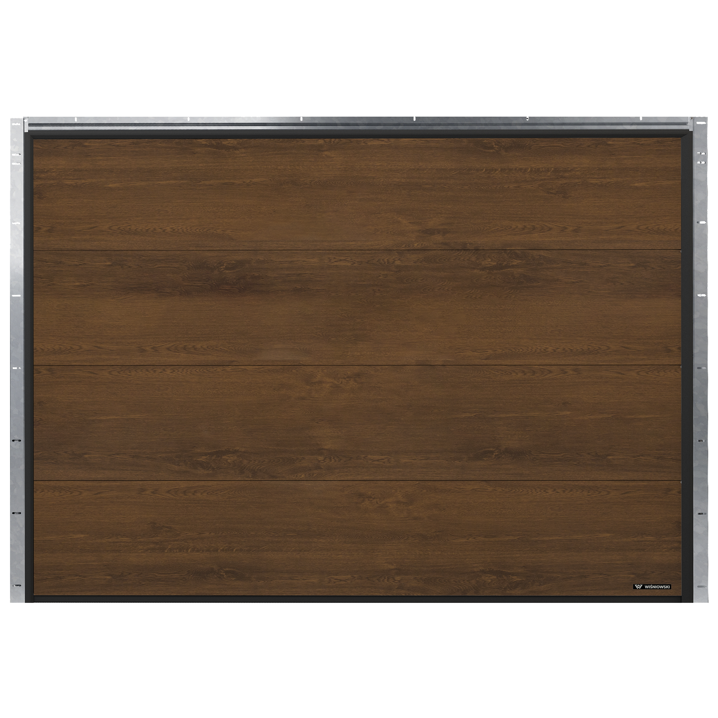 Brama garażowa segmentowa z napędem Nobla Orzech 2500x2125 mm Wiśniowski