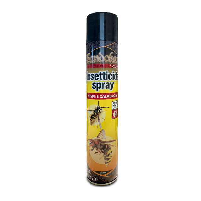 Insetticida spray per calabroni SANDOKAN 750 ml GETTO FINO A 4 METRI