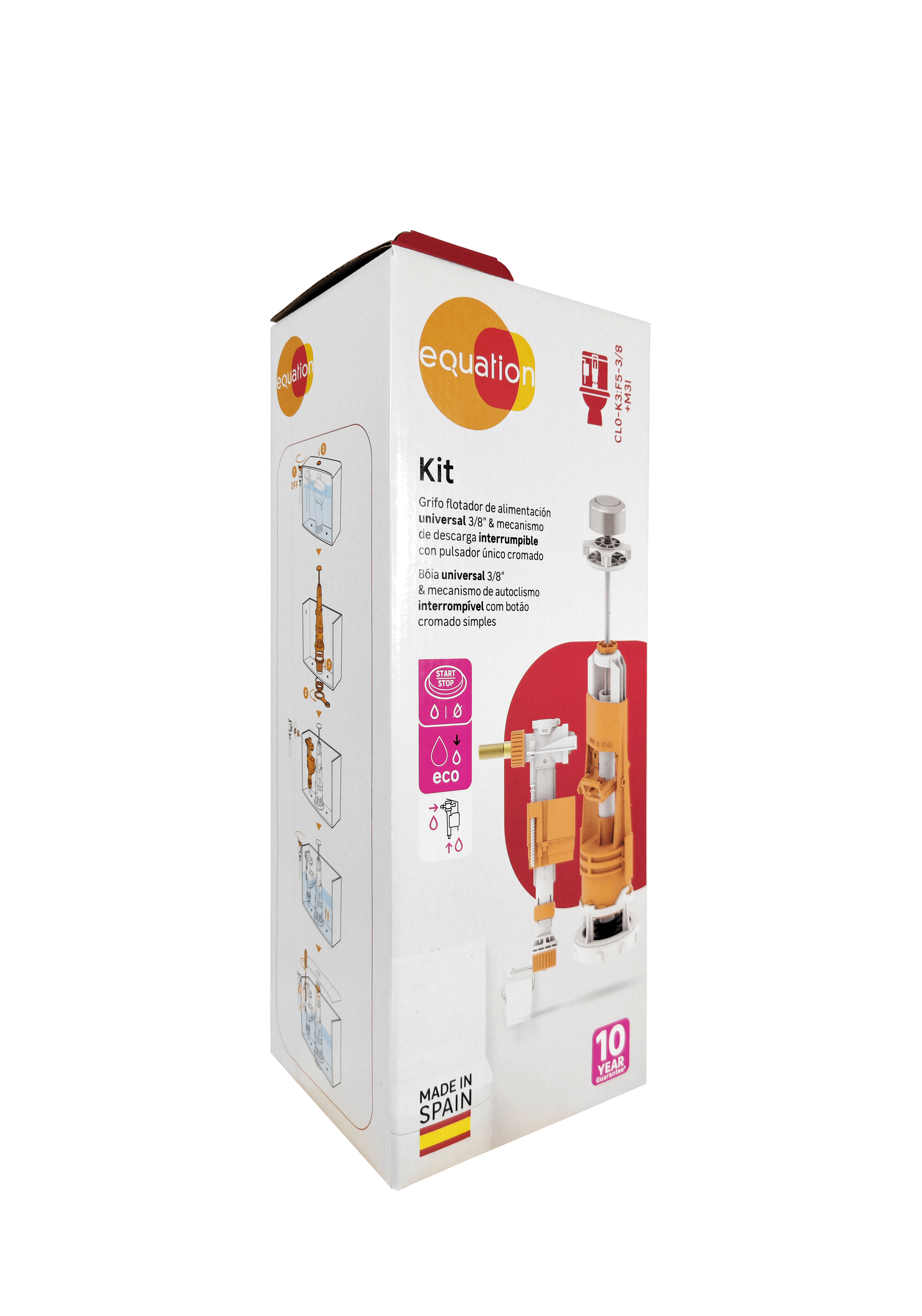 Conjunto wc EQUATION pulsador simple + grifo universal - 4