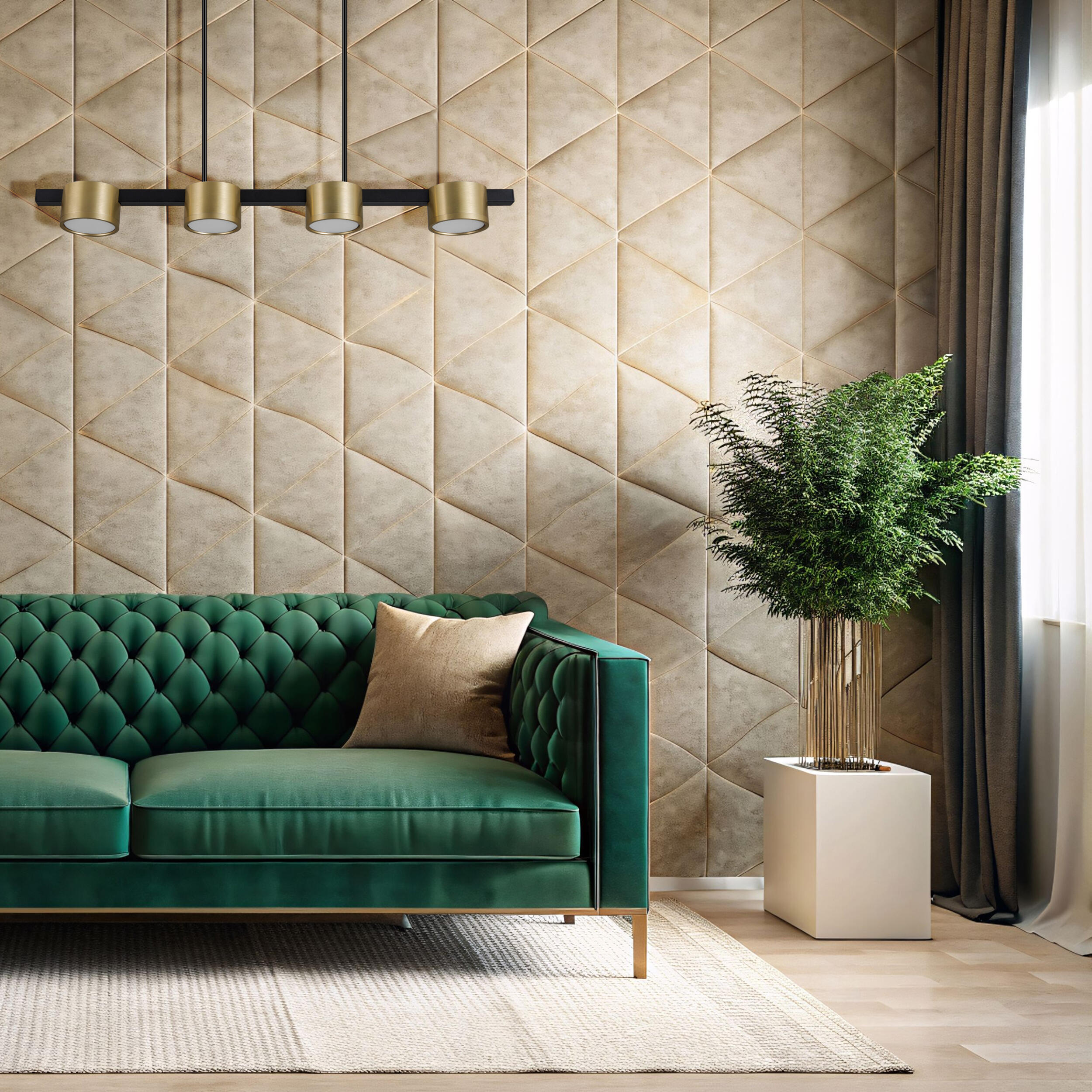 Lampa wisząca Mirella złota 4 x GX53 Goldlux  - 2