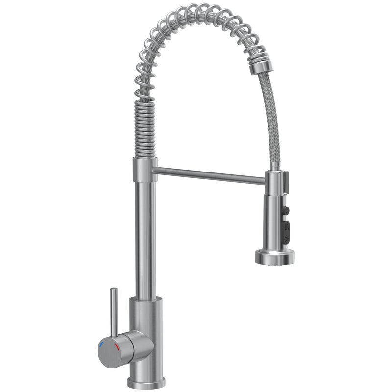 Bateria kuchenna z elastyczną wylewką 52,4 cm Marissa Stal Szczotkowana Quadron