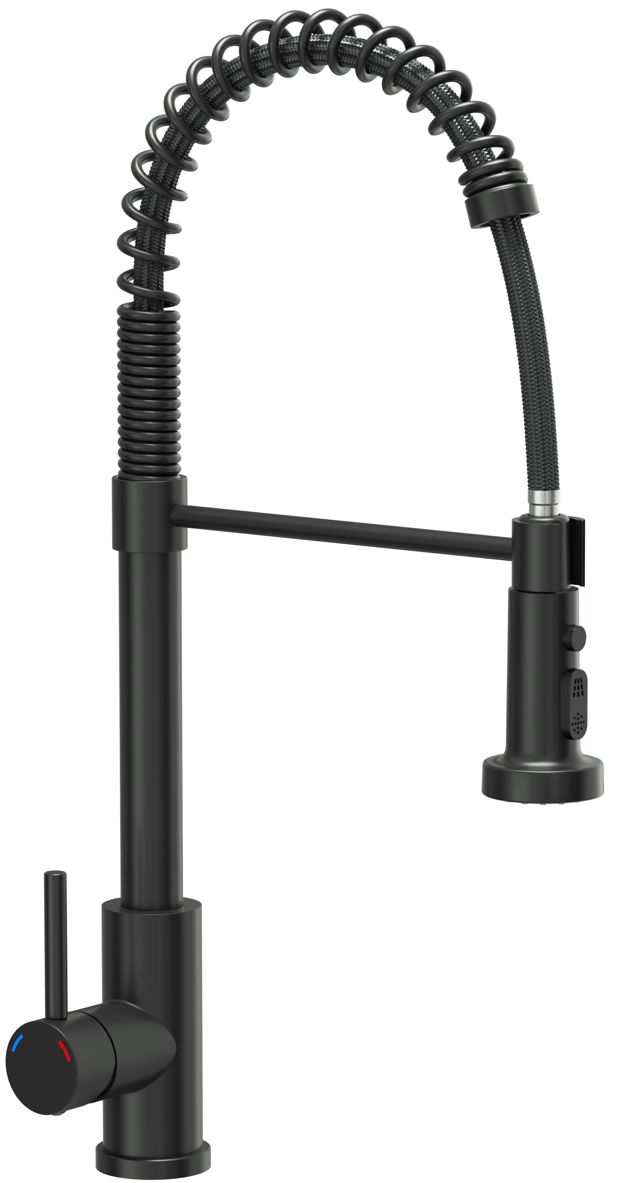 Bateria kuchenna z elastyczną wylewką 52, 4 cm Marissa Czarna matowa Quadron