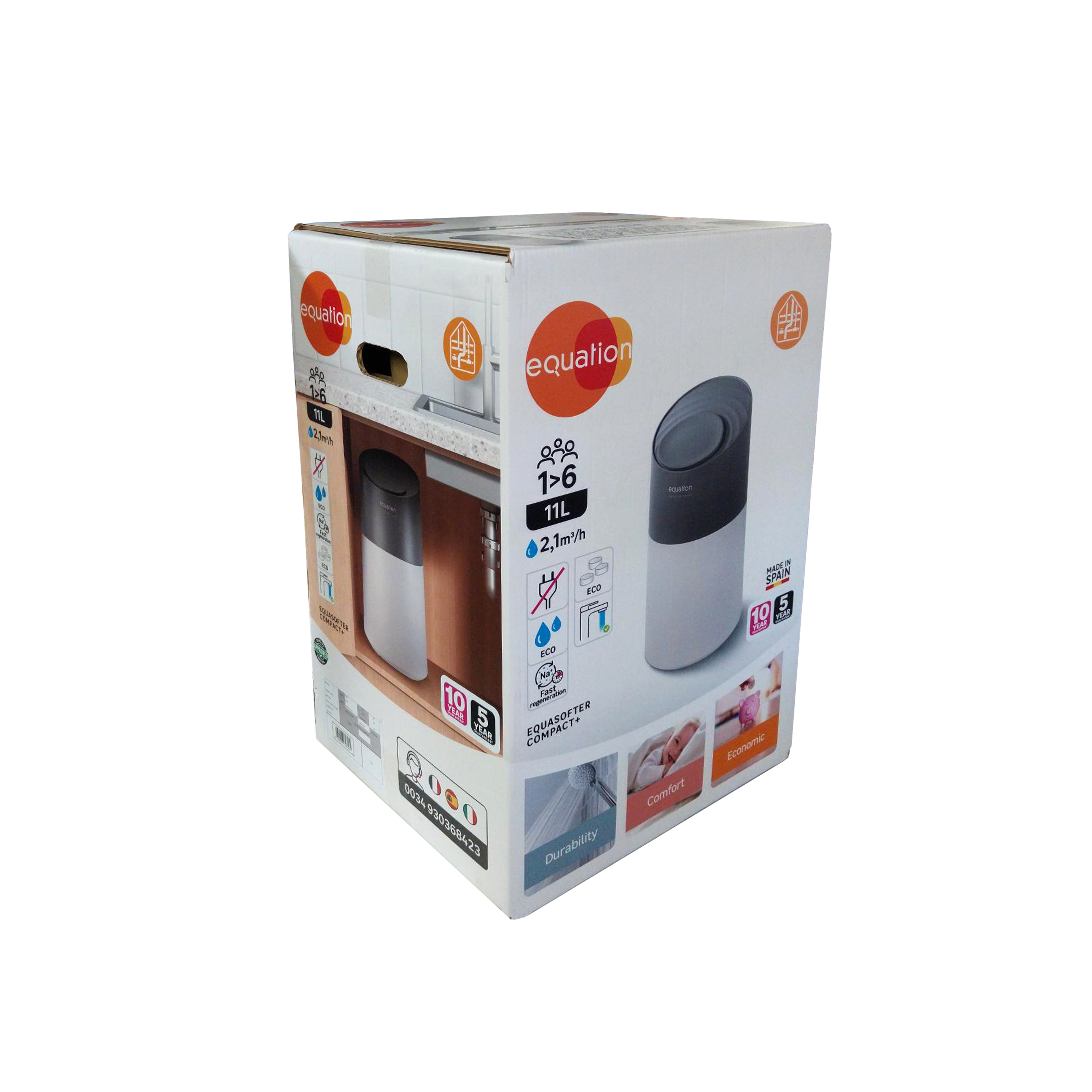Addolcitore d'acqua EQUATION EQUASOFTER COMPACT volumetrico 11 Lt 2.5 m/h per più di 5 persone - 11