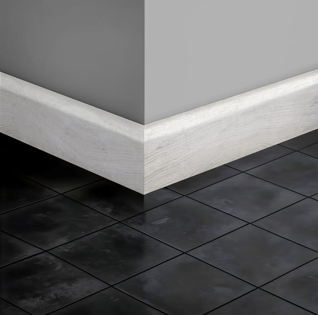 Leroymerlin Battiscopa Cervinia in pvc rovere sbiancato Sp 1 mm x H 7 x L 240 cm / 2.4 m