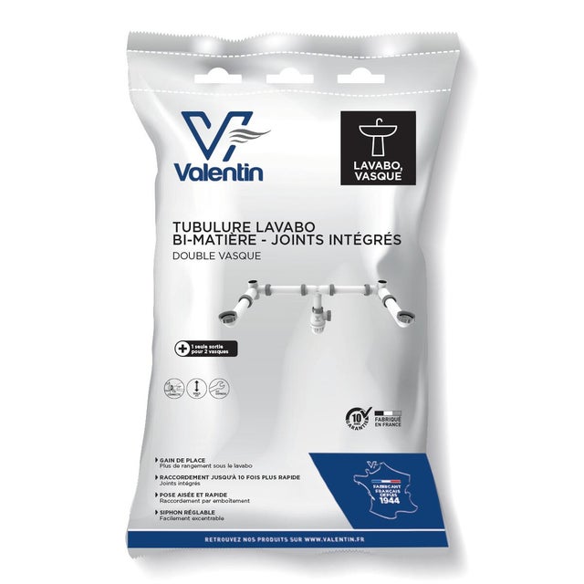 Vidage pour lavabo gain de place, Diam.32 mm, VALENTIN